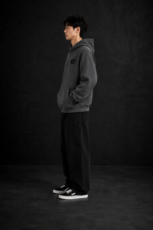 KxRiot Gray hoodie for school/outdoor teen boys minimalistic appeal