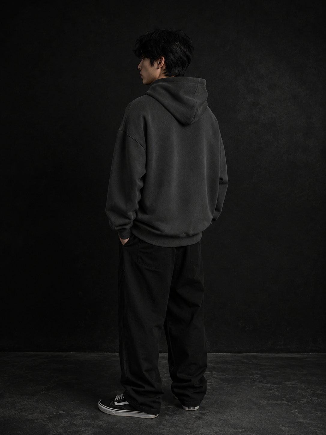 KxRiot Gray hoodie for school/outdoor teen boys minimalistic appeal